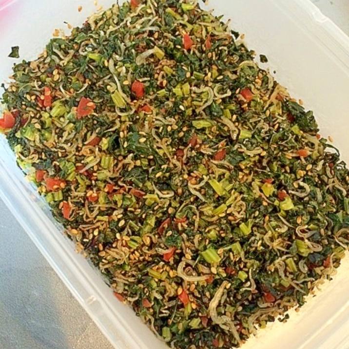 カリカリ梅を使った大根の葉ふりかけ レシピ 作り方 By Maas 楽天レシピ